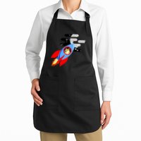 Dogecoin To the Moon Hodl Crypto Currency Apron