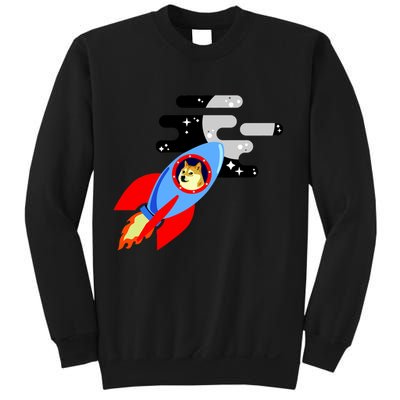 Dogecoin To the Moon Hodl Crypto Currency Sweatshirt