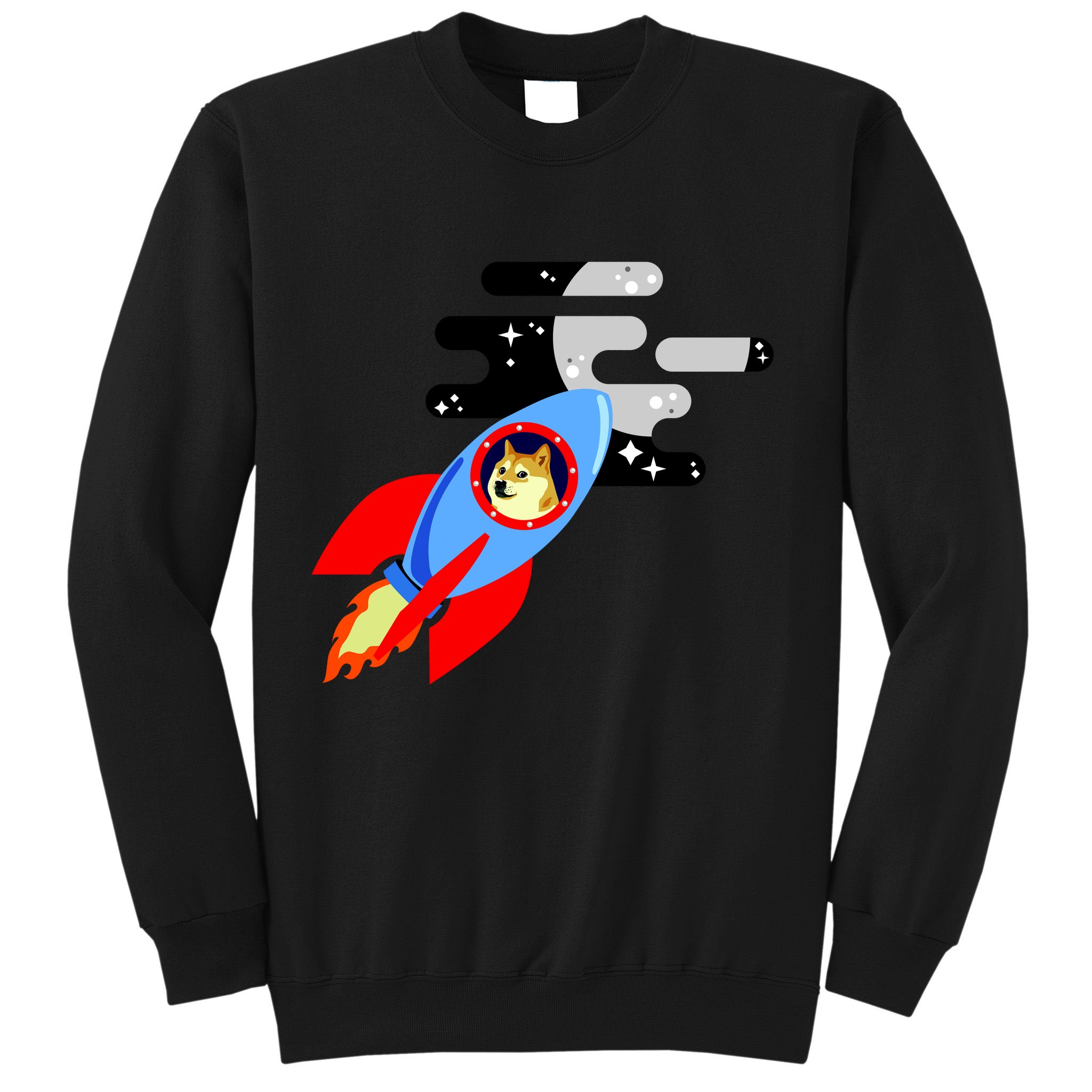 Dogecoin To the Moon Hodl Crypto Currency Sweatshirt