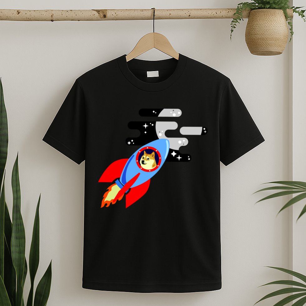 Dogecoin To the Moon Hodl Crypto Currency T-Shirt