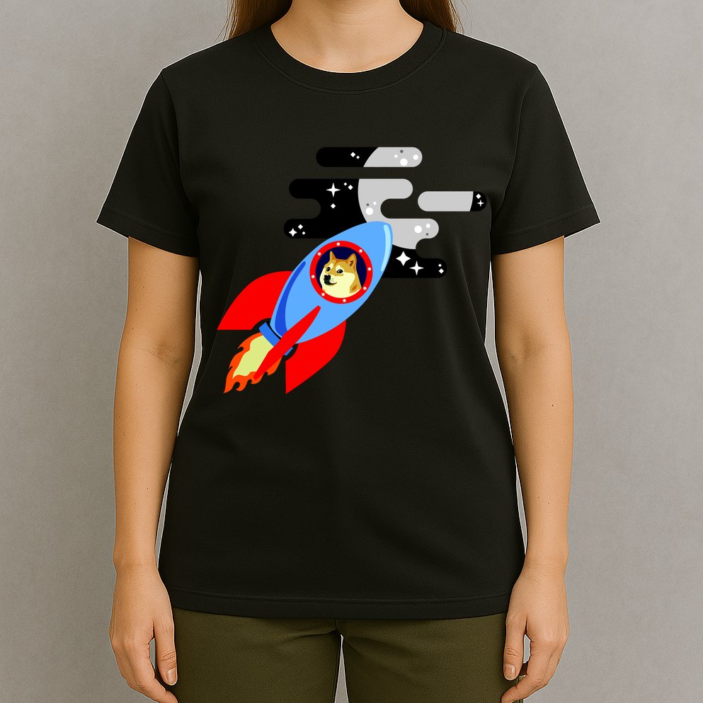 Dogecoin To the Moon Hodl Crypto Currency T-Shirt
