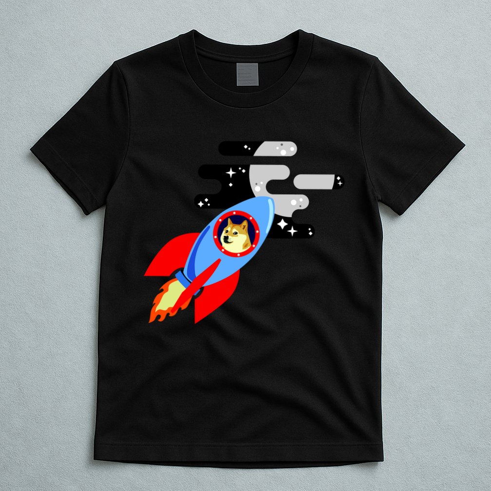 Dogecoin To the Moon Hodl Crypto Currency T-Shirt