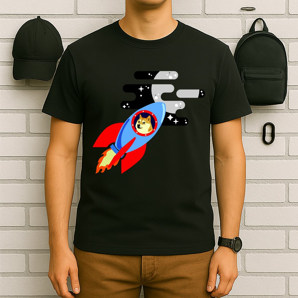 Dogecoin To the Moon Hodl Crypto Currency T-Shirt