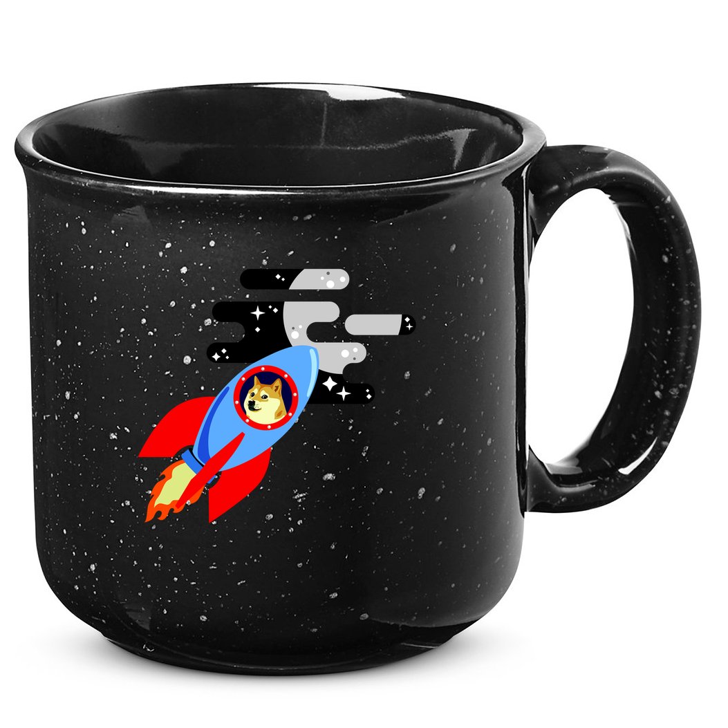 Dogecoin To the Moon Hodl Crypto Currency 15oz Campfire Ceramic Mug