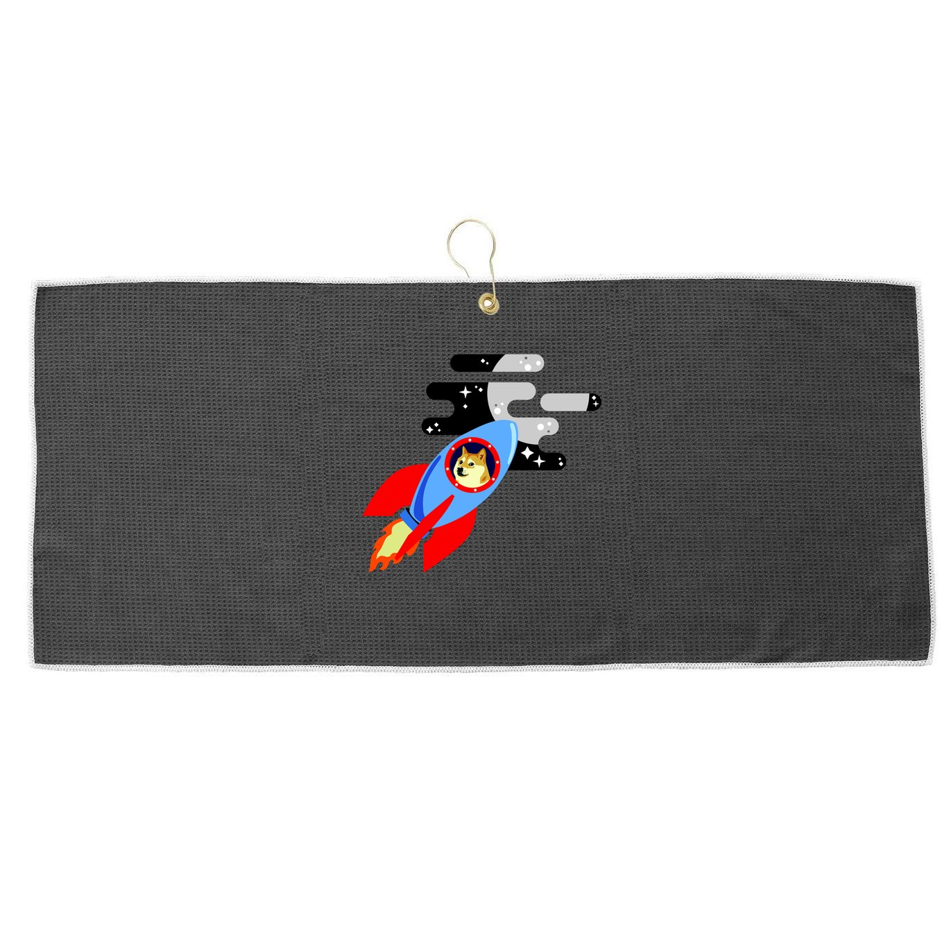 Dogecoin To the Moon Hodl Crypto Currency Large Microfiber Waffle Golf Towel