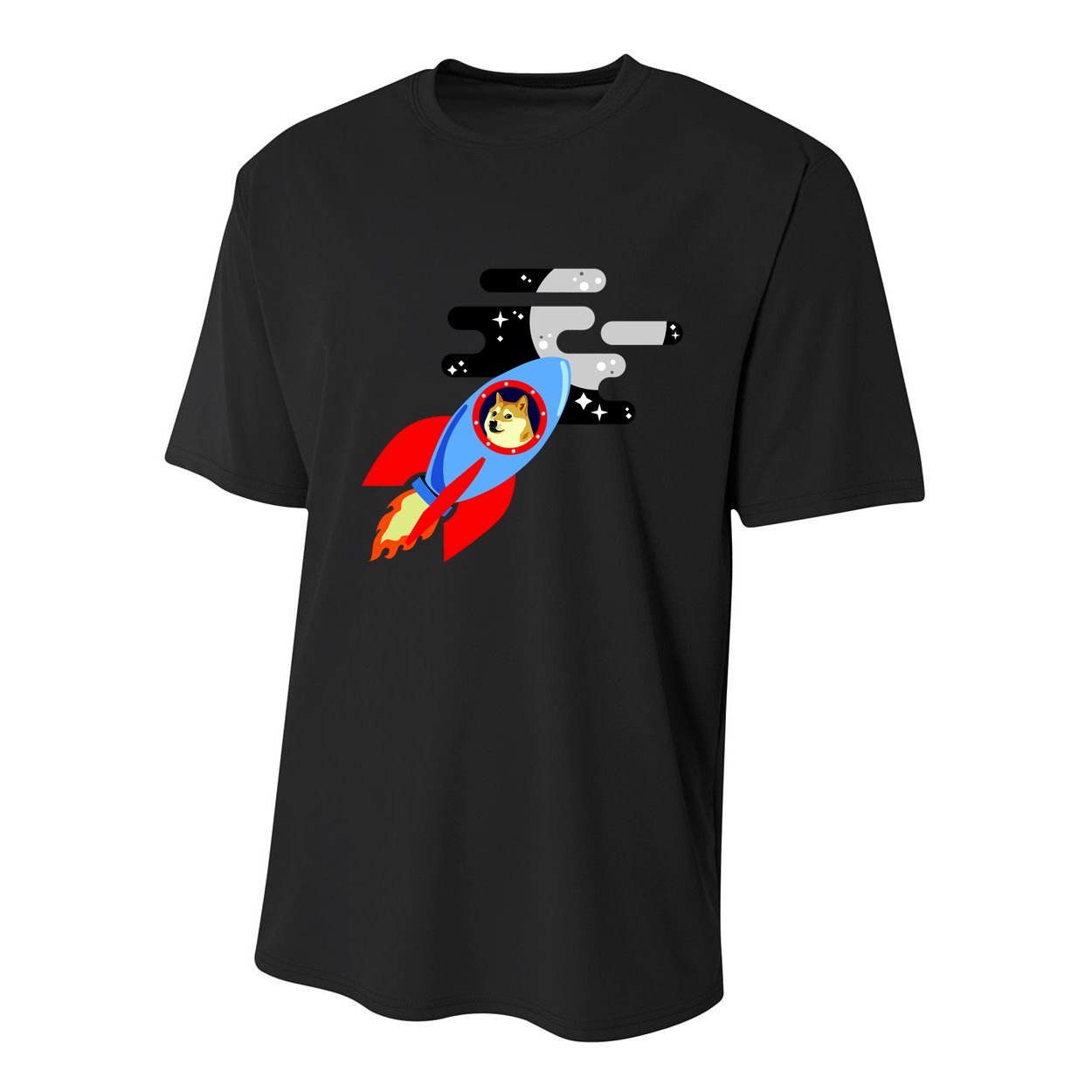 Dogecoin To the Moon Hodl Crypto Currency Youth Performance Sprint T-Shirt