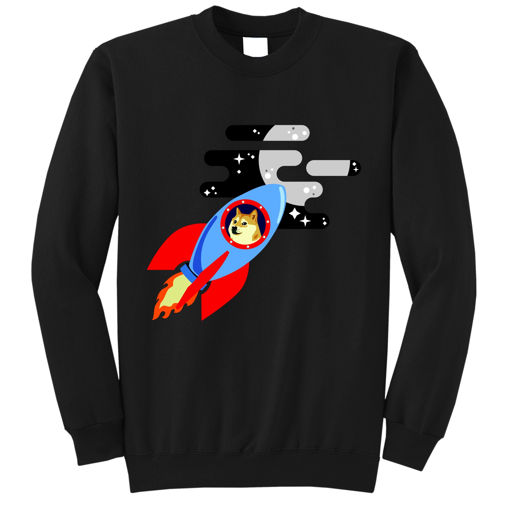 Dogecoin To the Moon Hodl Crypto Currency Tall Sweatshirt