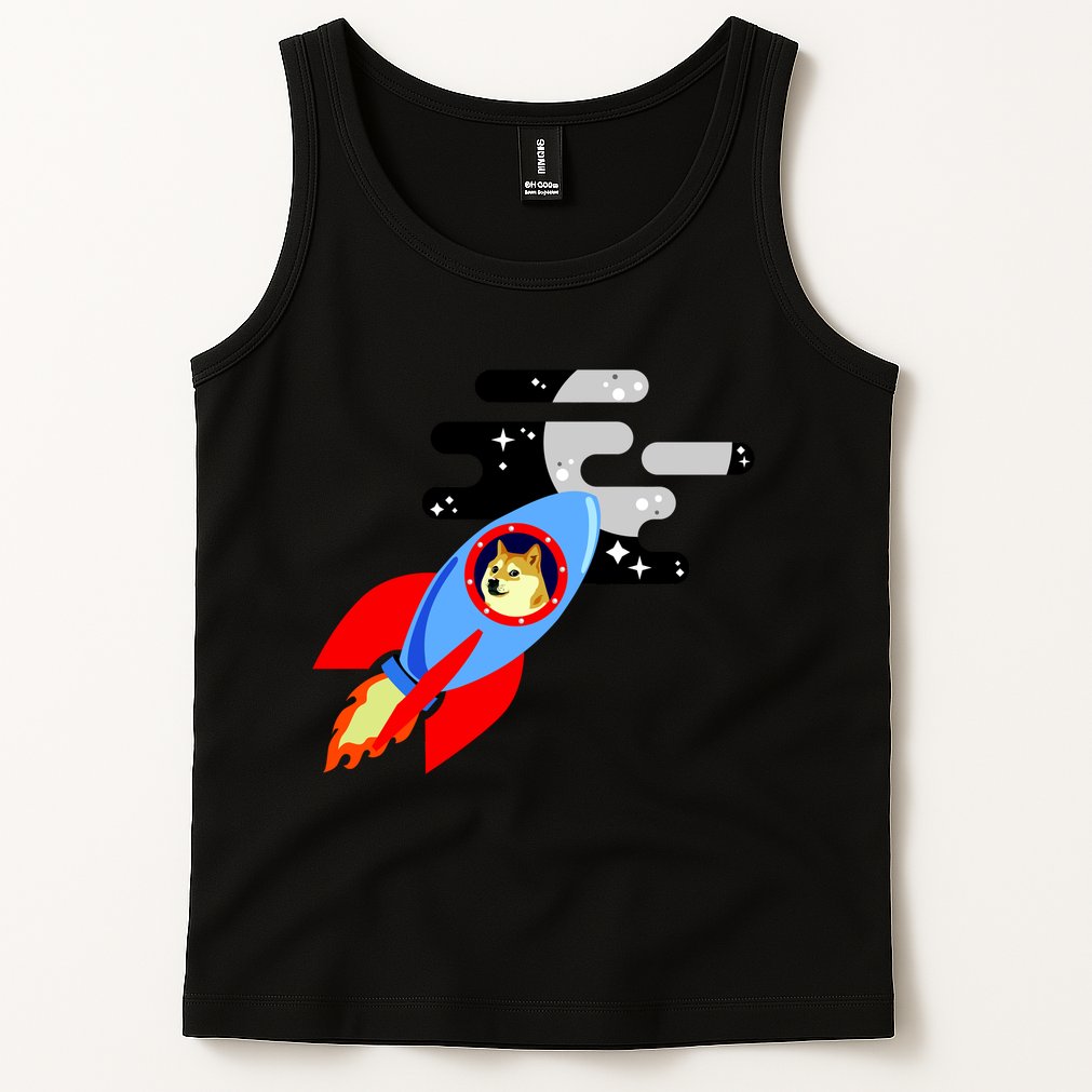 Dogecoin To the Moon Hodl Crypto Currency Tank Top