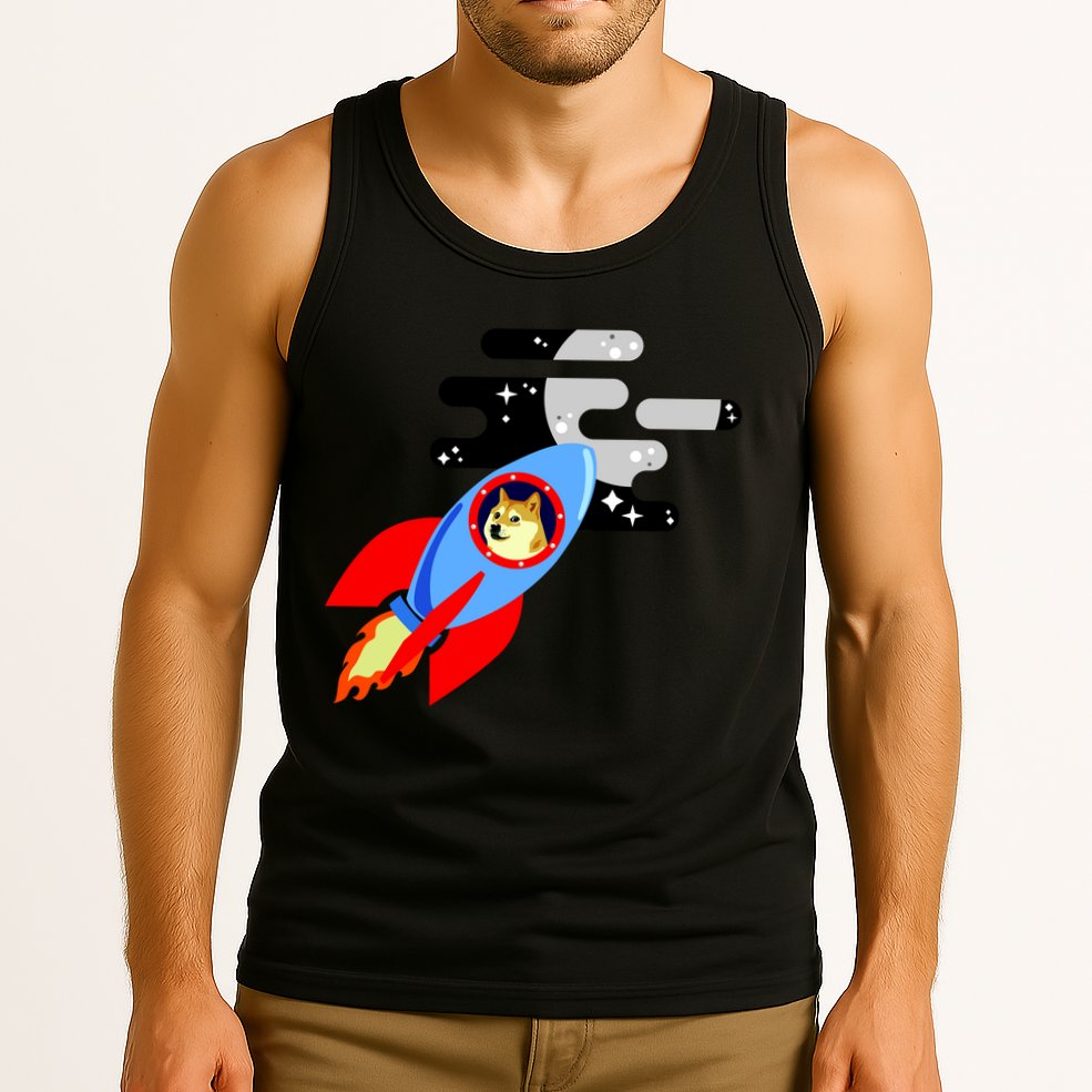 Dogecoin To the Moon Hodl Crypto Currency Tank Top