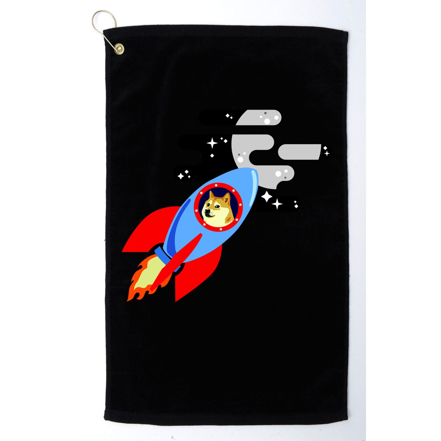 Dogecoin To the Moon Hodl Crypto Currency Golf Towel