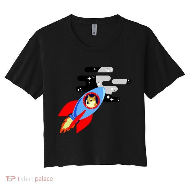 Dogecoin To the Moon Hodl Crypto Currency Crop Top
