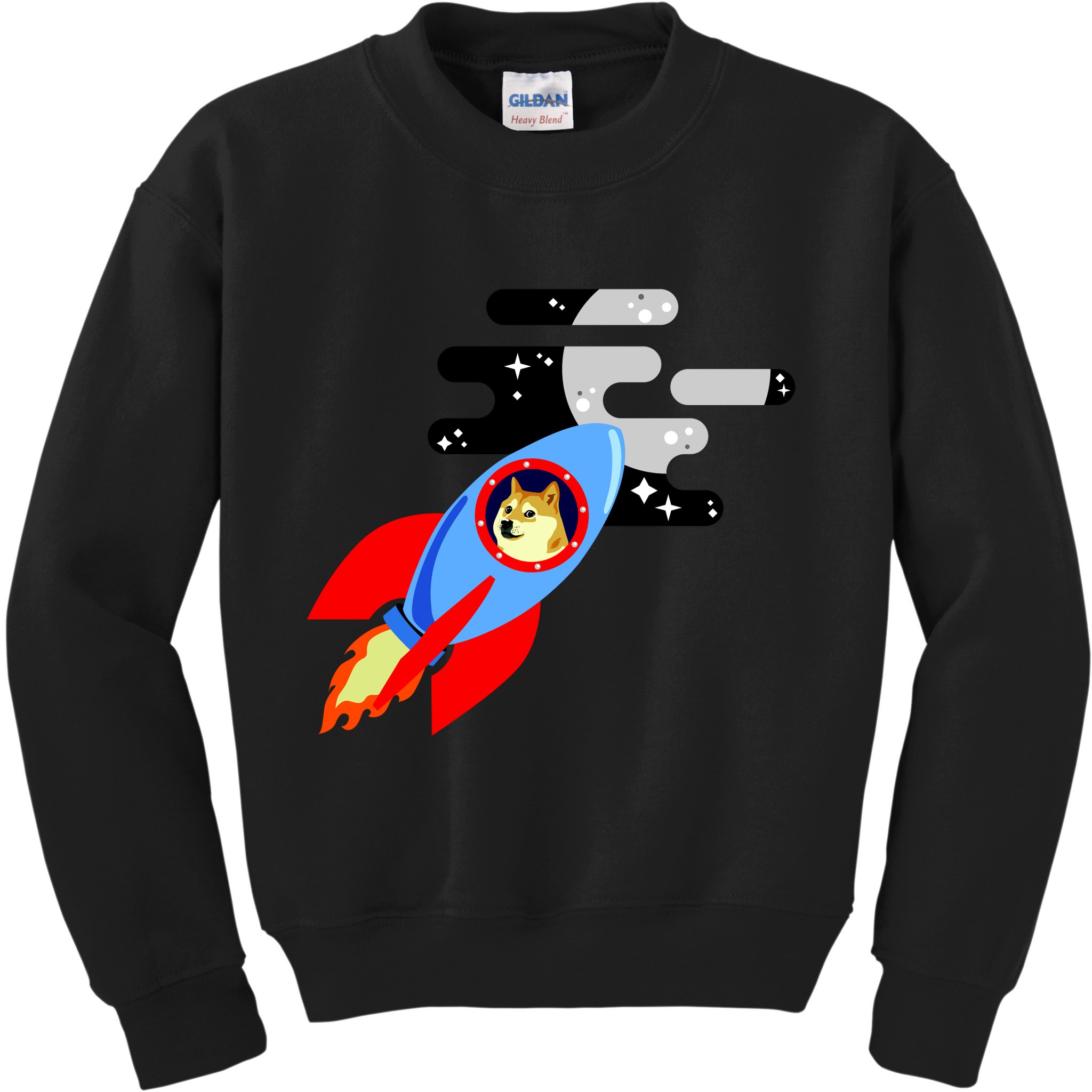 Dogecoin To the Moon Hodl Crypto Currency Kids Sweatshirt