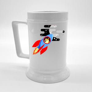 Dogecoin To the Moon Hodl Crypto Currency Beer Stein