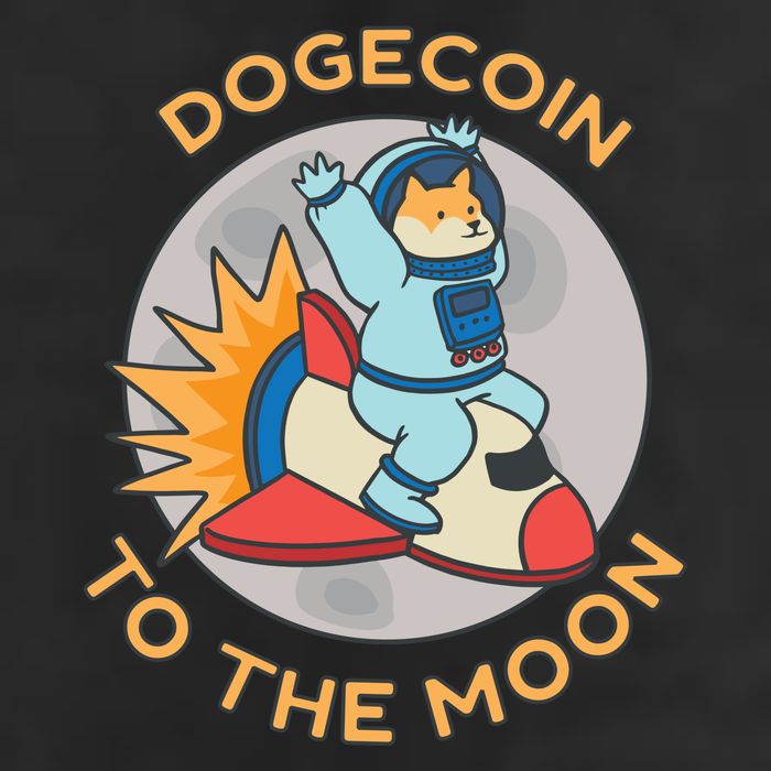 Dogecoin To The Moon Logo Adult Drive Performance Visor