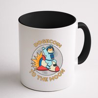 Dogecoin To The Moon Logo Mug