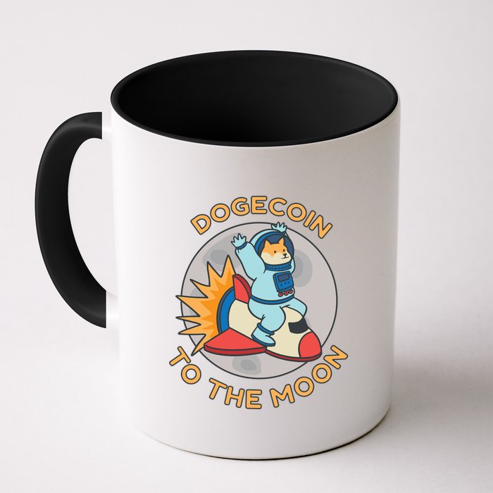 Dogecoin To The Moon Logo Mug