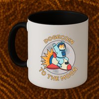 Dogecoin To The Moon Logo Mug