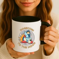 Dogecoin To The Moon Logo Mug