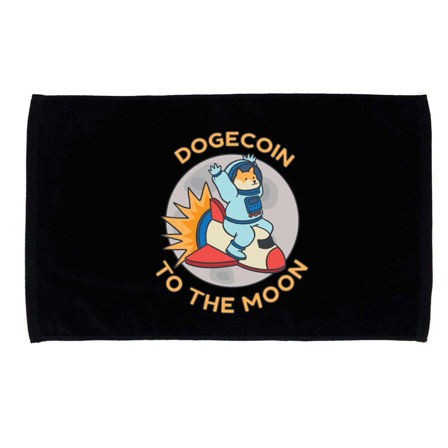 Dogecoin To The Moon Logo Microfiber Hand Towel