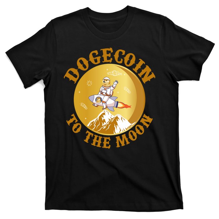 Dogecoin Vintage To The Moon T-Shirt