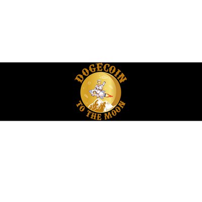 Dogecoin Vintage To The Moon Bumper Sticker