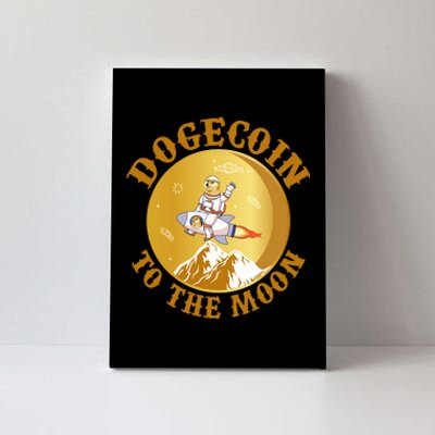 Dogecoin Vintage To The Moon Canvas