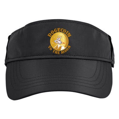 Dogecoin Vintage To The Moon Adult Drive Performance Visor
