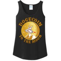 Dogecoin Vintage To The Moon Ladies Essential Tank