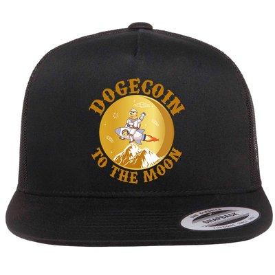 Dogecoin Vintage To The Moon Flatbill Hat