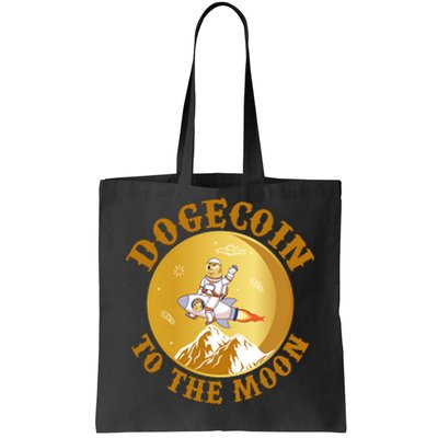 Dogecoin Vintage To The Moon Tote Bag