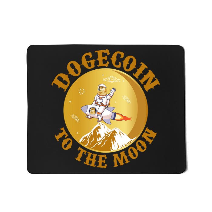 Dogecoin Vintage To The Moon Mousepad