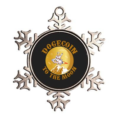 Dogecoin Vintage To The Moon Metallic Star Ornament