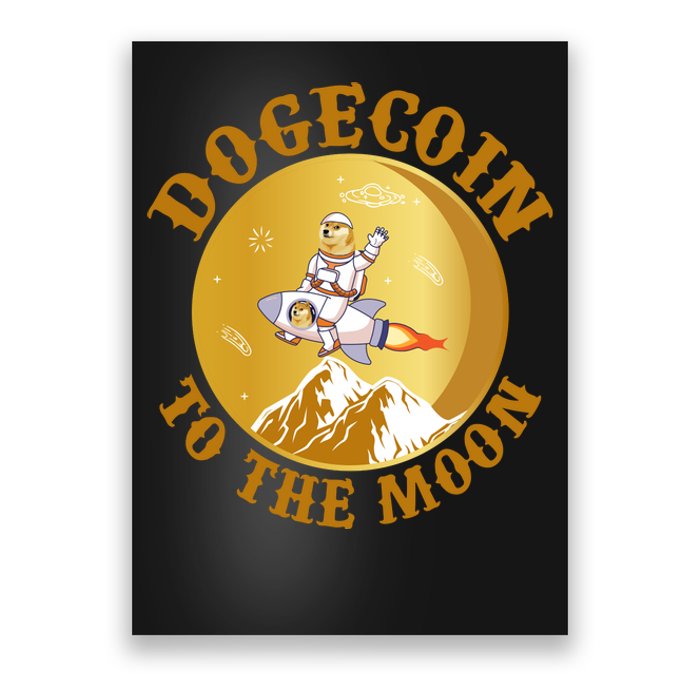 Dogecoin Vintage To The Moon Poster