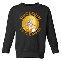 Dogecoin Vintage To The Moon Toddler Sweatshirt