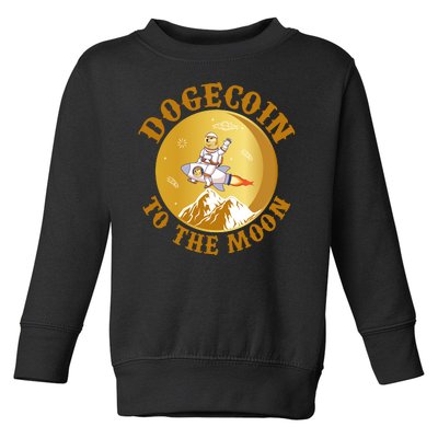 Dogecoin Vintage To The Moon Toddler Sweatshirt