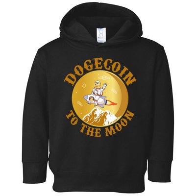 Dogecoin Vintage To The Moon Toddler Hoodie