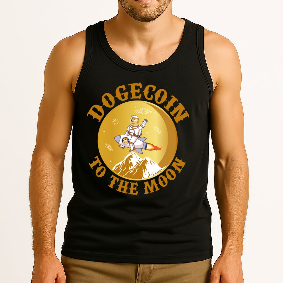 Dogecoin Vintage To The Moon Tank Top