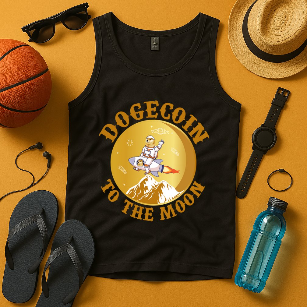 Dogecoin Vintage To The Moon Tank Top