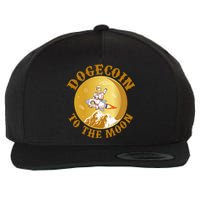 Dogecoin Vintage To The Moon Wool Snapback Cap