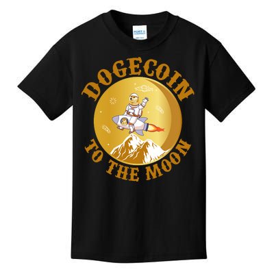 Dogecoin Vintage To The Moon Kids T-Shirt