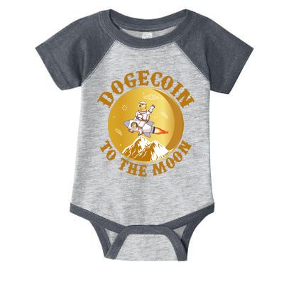 Dogecoin Vintage To The Moon Infant Baby Jersey Bodysuit