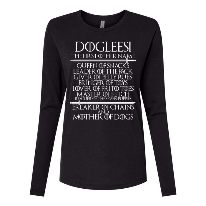 Dogleesi The First Of Her Name Mother Of Dogs Womens Cotton Relaxed Long Sleeve T-Shirt