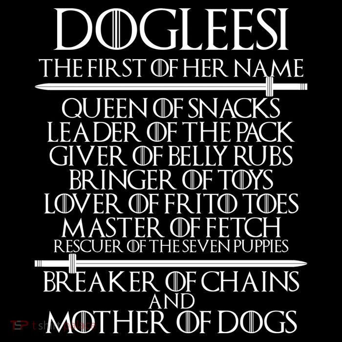 Dogleesi The First Of Her Name Mother Of Dogs Apron