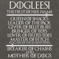 Dogleesi The First Of Her Name Mother Of Dogs Cotton Canvas Backpack