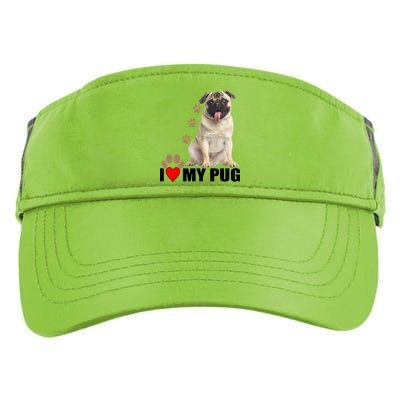 Dogs - I Love My Pug Adult Drive Performance Visor