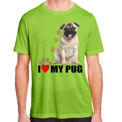 Dogs - I Love My Pug Adult ChromaSoft Performance T-Shirt