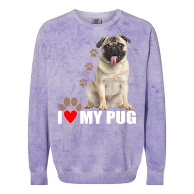 Dogs - I Love My Pug Colorblast Crewneck Sweatshirt