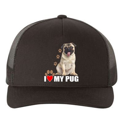 Dogs - I Love My Pug Yupoong Adult 5-Panel Trucker Hat