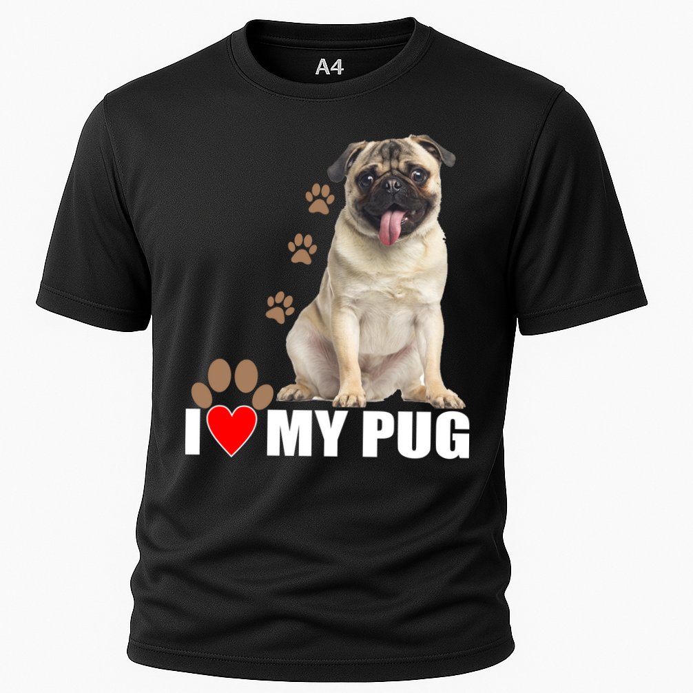 Dogs - I Love My Pug Cooling Performance Crew T-Shirt