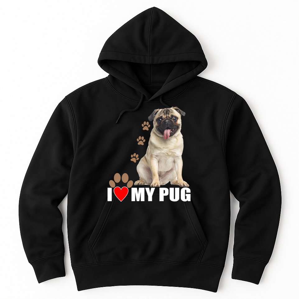 Dogs - I Love My Pug Hoodie